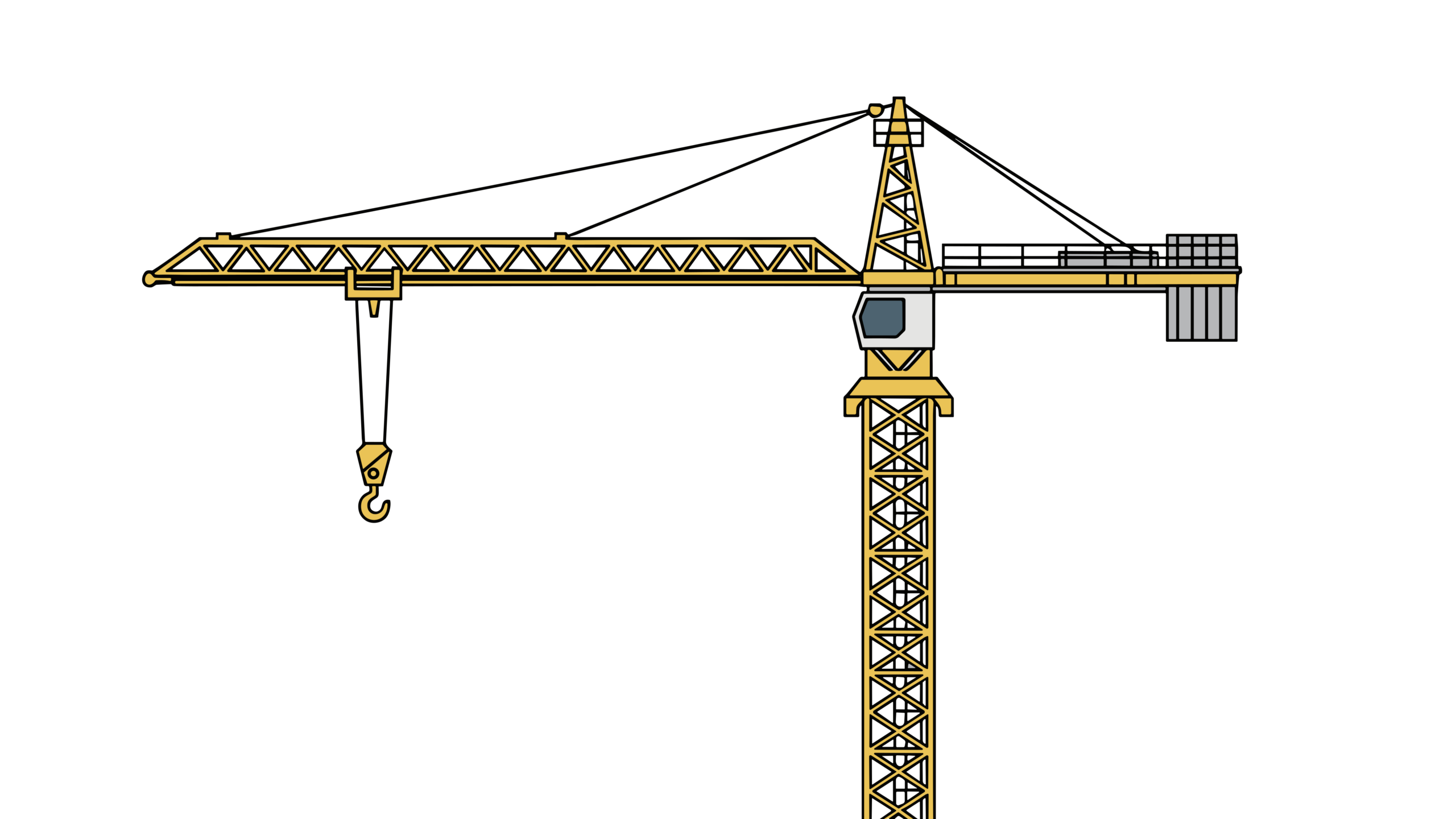 Ein Kran, welcher symbolisiert, dass sich die Liegenschaft im Bau befindet.